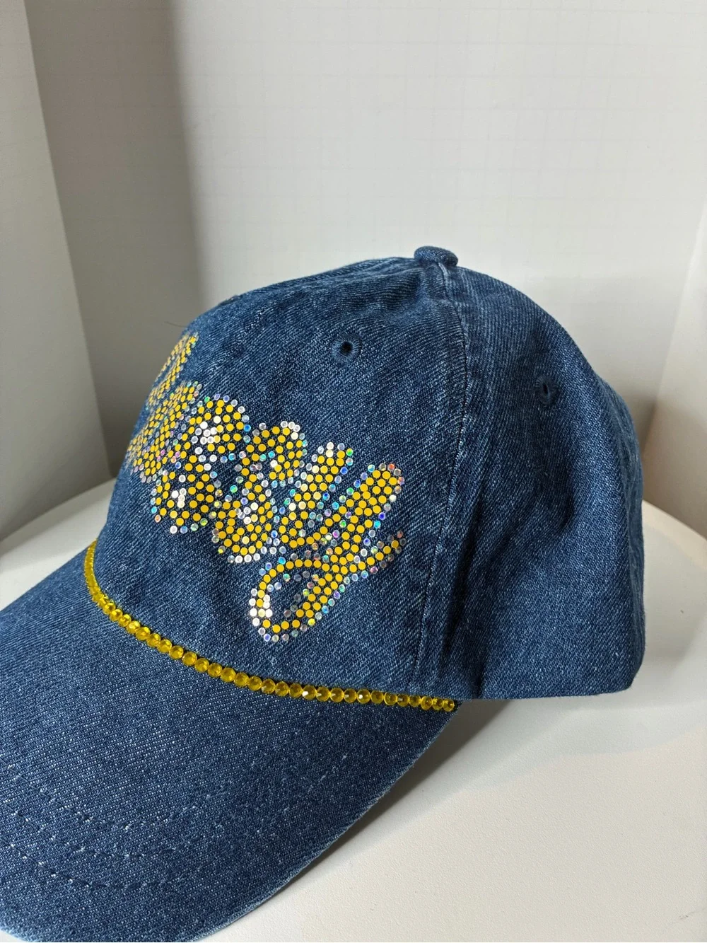 Women custom denim cap